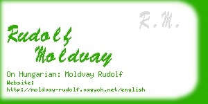 rudolf moldvay business card